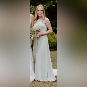 Sage green azazie formal dress size A0 or size 0-1.